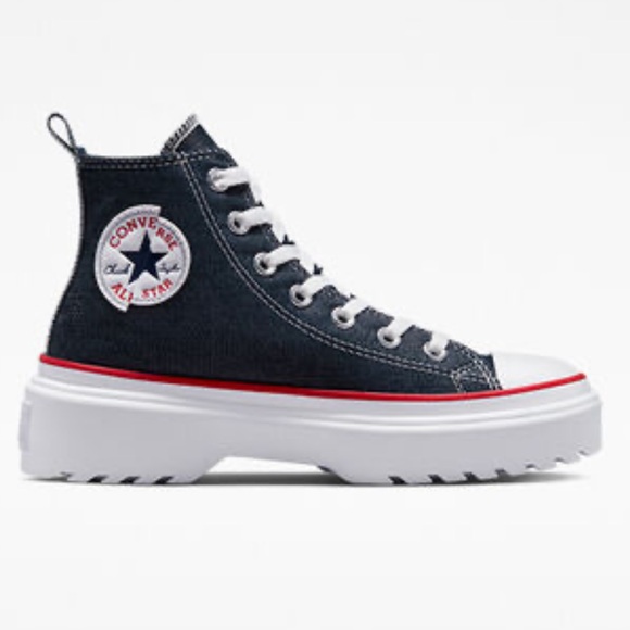 Converse Chuck Taylor All Star Lugged Lift Platform Retro Denim Sneakers - Picture 2 of 16